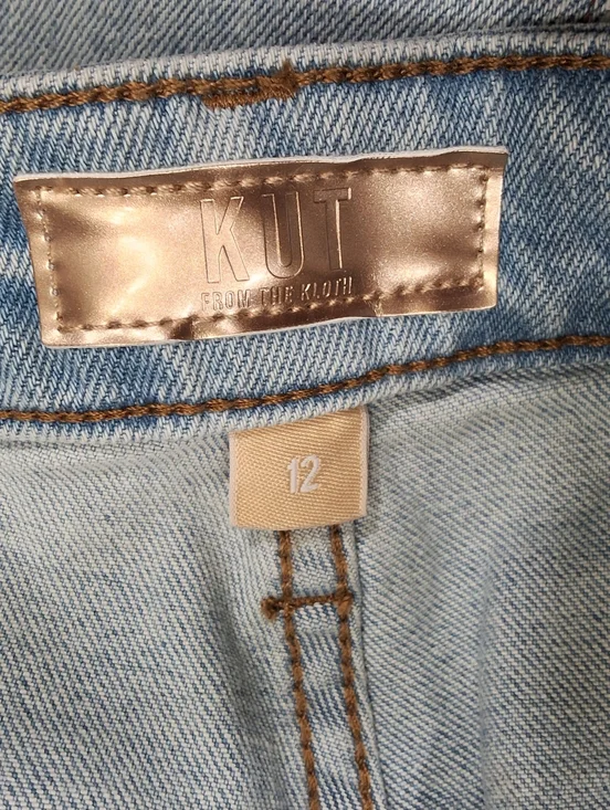 Kut from the Kloth~ NWT Womens Gwen Wide Leg Denim Jeans~Light Wash High Rise~12 - Picture 2 of 8